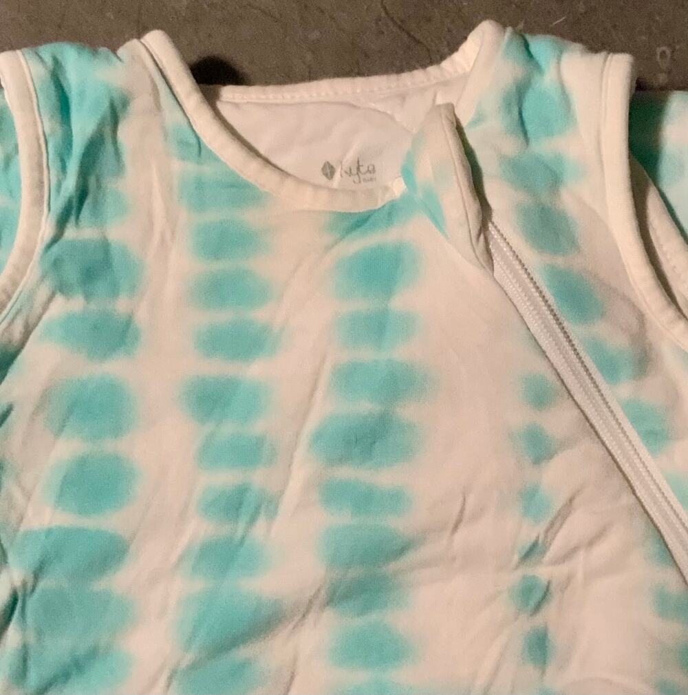 Kyte BABY Bamboo Sleep Bag 1.0 TOG Rip Tide Blue Tie Dye Size Medium 6-18M